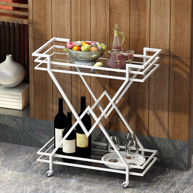 Open Storage Modern Prep Table Home Dining Rectangular Prep Table