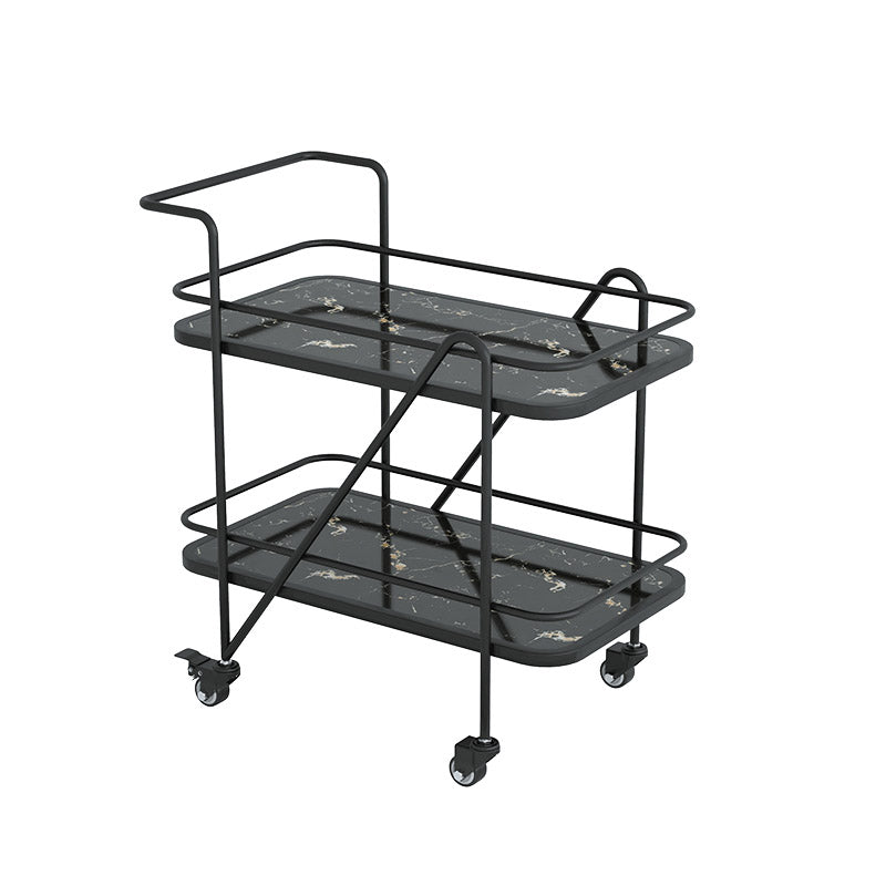 Modern 2-Tier Prep Table Rectangular Open Storage Prep Table