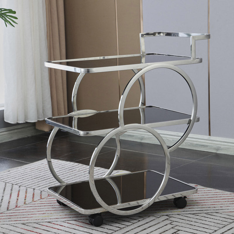 Home Dining Rectangular Prep Table Modern 3-Tier Kitchen Trolley
