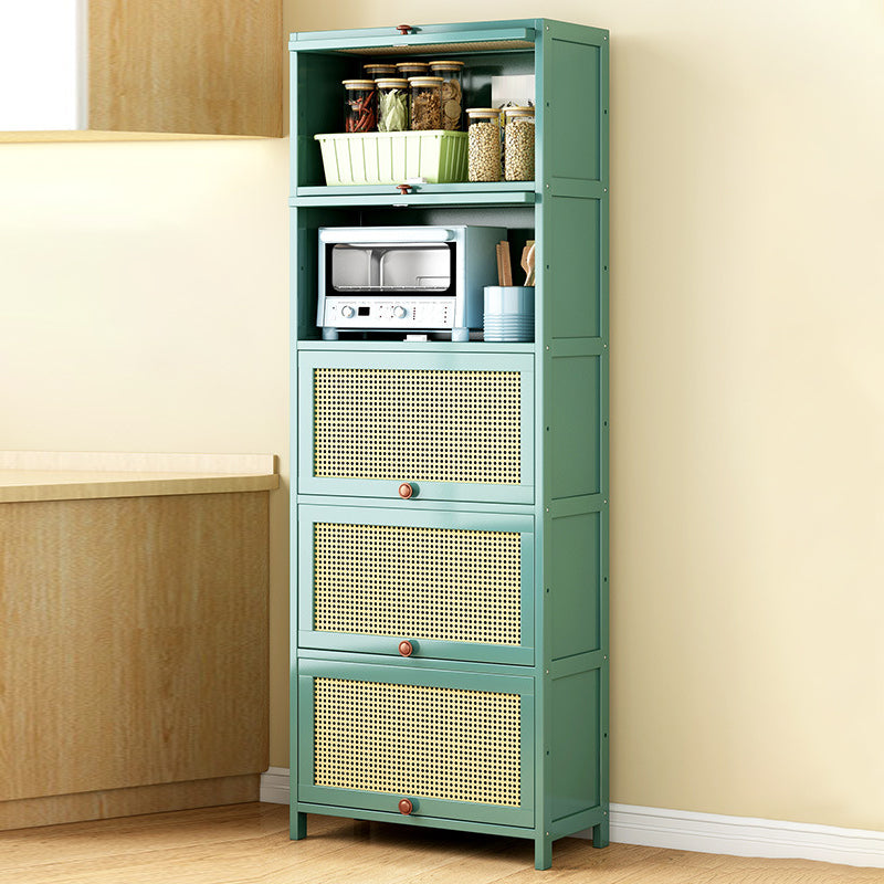 Green Bamboo Kitchen Server Glam Dining Server for Living Room