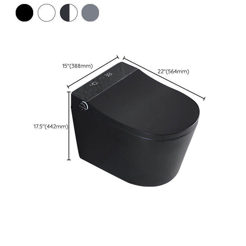 Elongated Wall Hung Toilet Ceramic Smart Toilet with Unlimited Warm Water