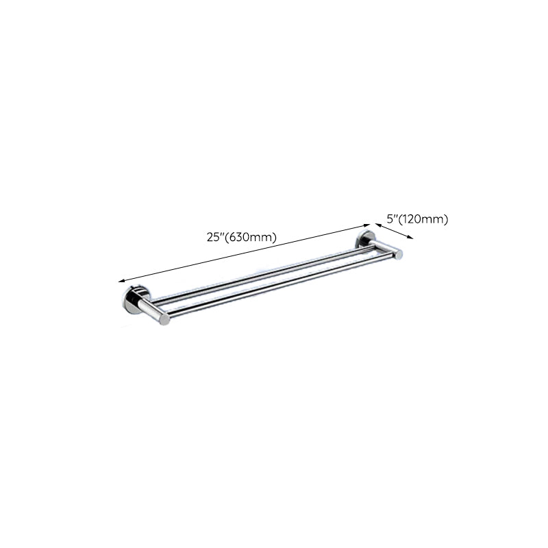 Contemporary Bathroom Accessory Set in Aluminum with Towel Bar/Bath Shelf