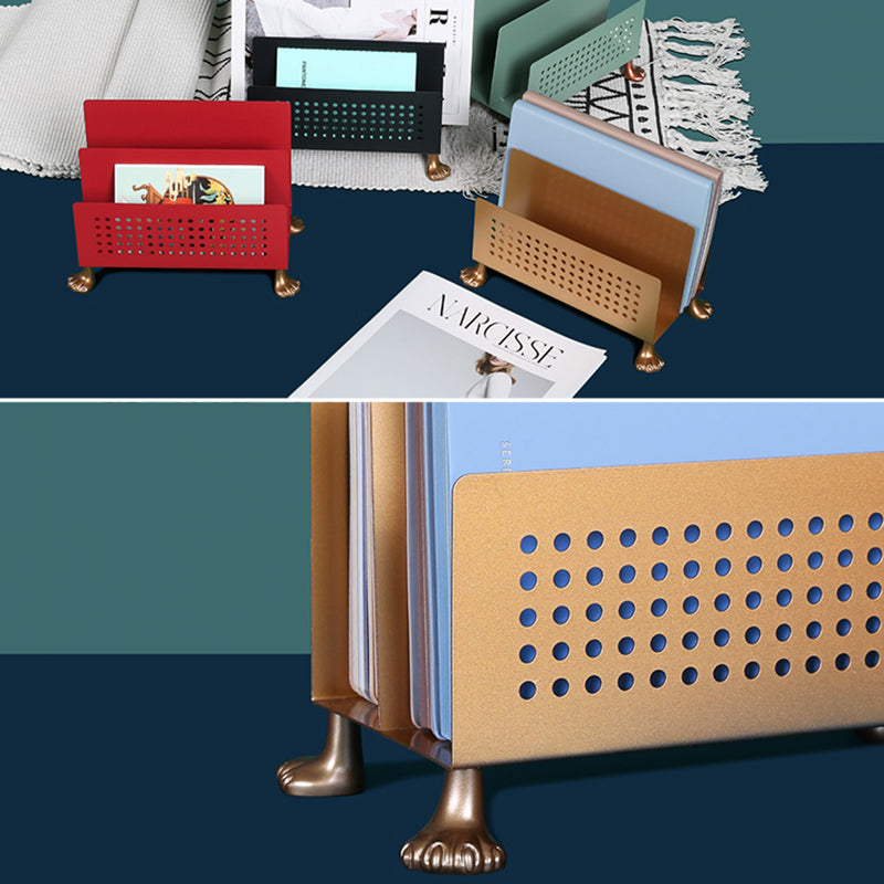 1 Shelf Metal Horizontal Bookshelf Standard Glam Closed Back Bookcase