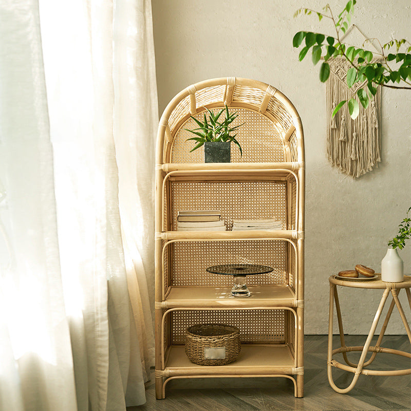 Contemporary Wooden Bookcase Closed Back Standard Bookshelf with Shelves