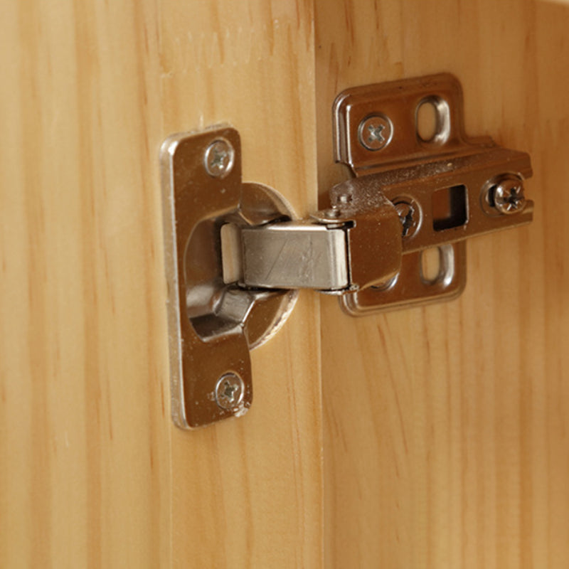 Wooden Natural Bookcase Contemporary Closed Back Standard Bookshelf