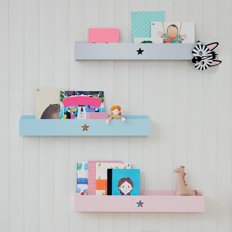 Engineered Wood Contemporary Bookshelf Floating Closed Back Bookcase