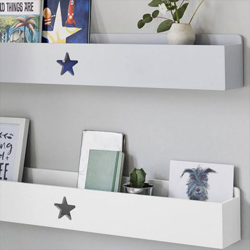 Engineered Wood Contemporary Bookshelf Floating Closed Back Bookcase