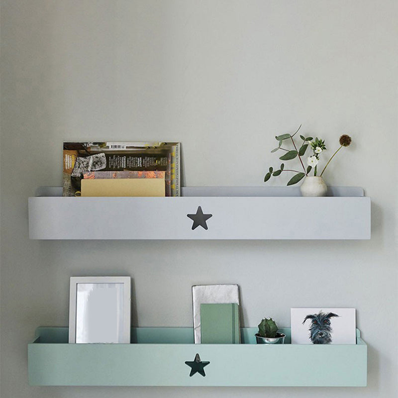 Engineered Wood Contemporary Bookshelf Floating Closed Back Bookcase