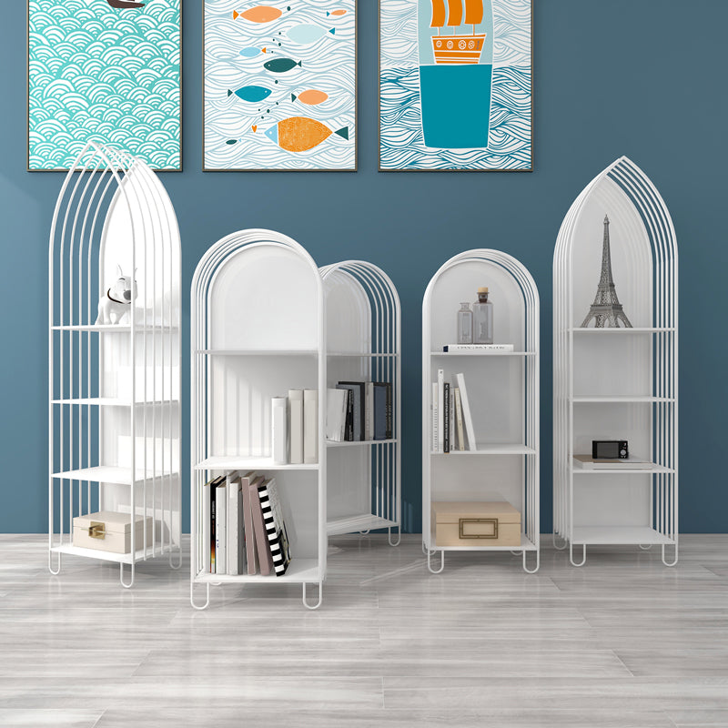 Glam Standard Bookcase Metal Closed Back Bookshelf with Shelves