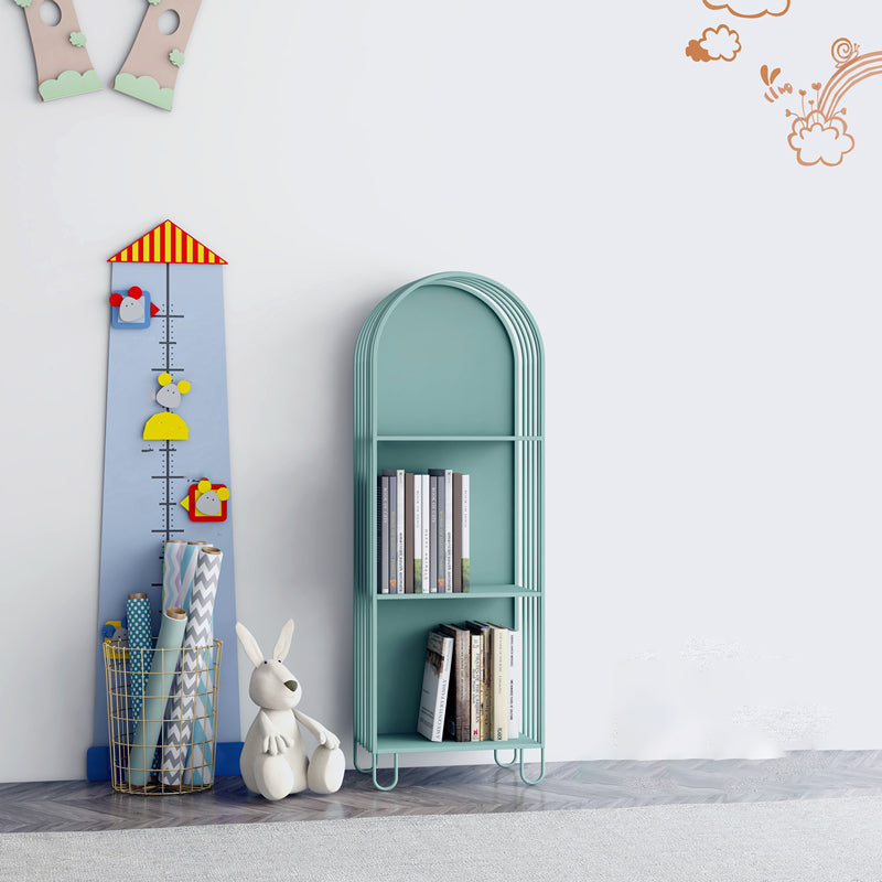 Glam Standard Bookcase Metal Closed Back Bookshelf with Shelves