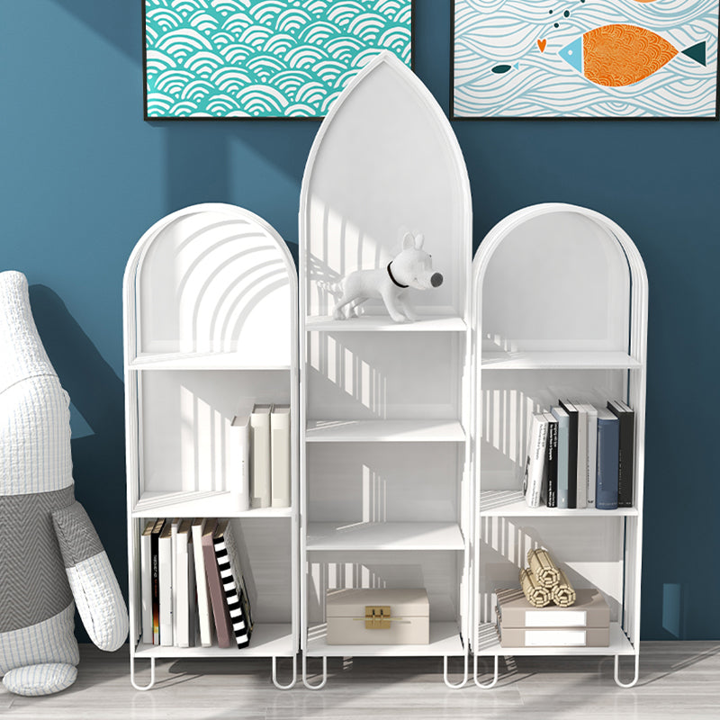 Glam Standard Bookcase Metal Closed Back Bookshelf with Shelves