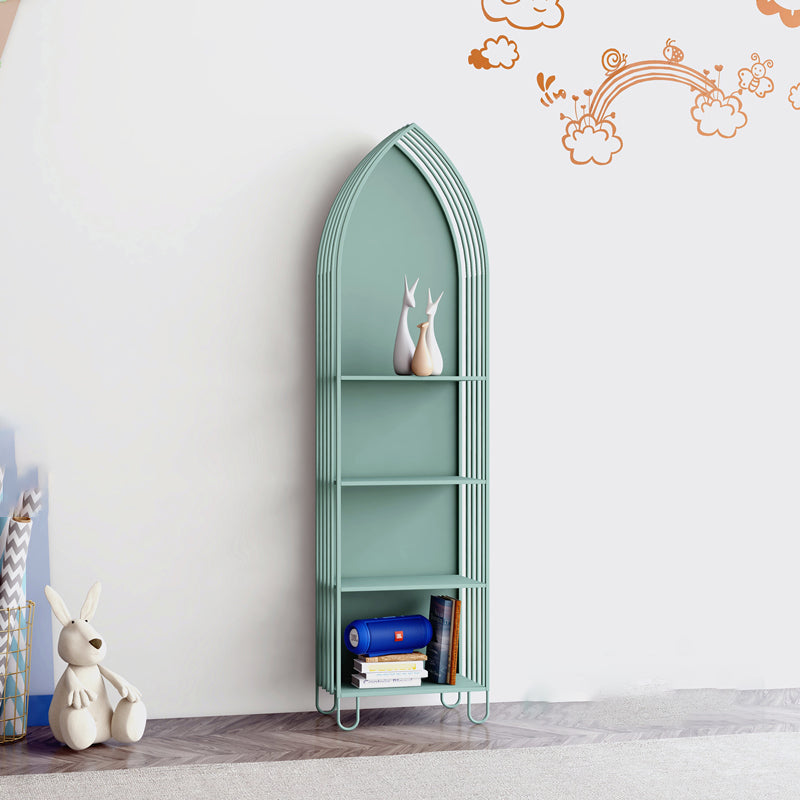 Glam Standard Bookcase Metal Closed Back Bookshelf with Shelves