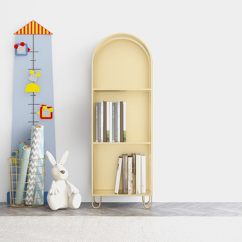 Glam Standard Bookcase Metal Closed Back Bookshelf with Shelves