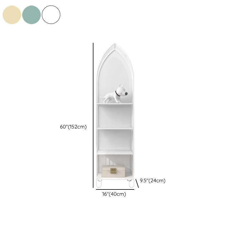 Glam Standard Bookcase Metal Closed Back Bookshelf with Shelves