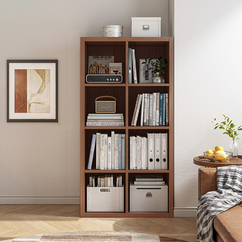 Modern Closed Back Bookcase Engineered Wood Bookshelf with Shelves for Home Office