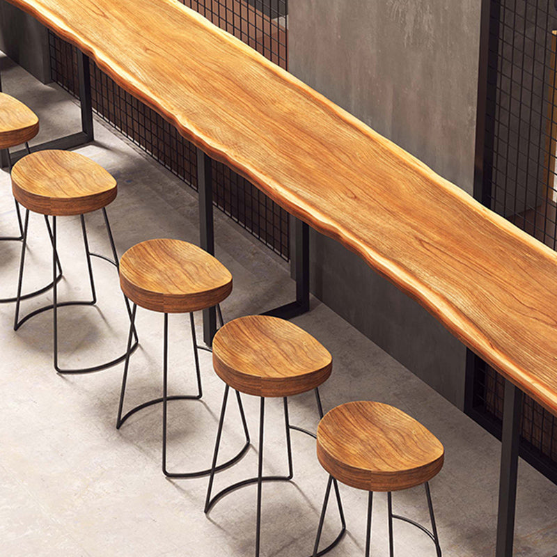 Solid Wood Counter Height Dining Table Rectangle Bar Dining Table