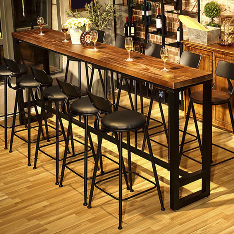 Rectangle Counter Height Dining Table Solid Wood Bar Dining Table