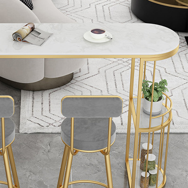 Industrial Counter Height Dining Table Oval Bar Dining Table