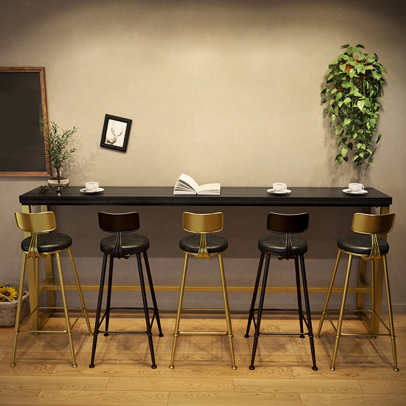 Glam Rectangle Counter Height Table Solid Wood Bar Dining Table