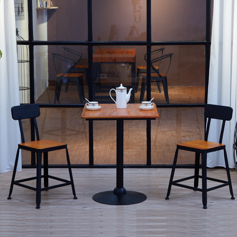 Industrial Style Bistro Bar Table Solid Wood Top Bar Table for Dining Room