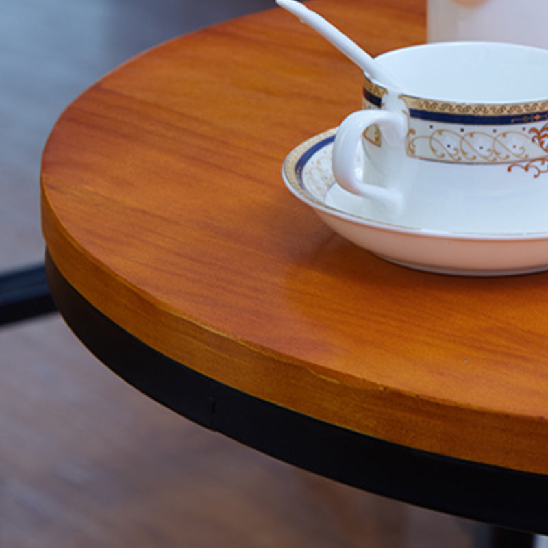 Industrial Style Bistro Bar Table Solid Wood Top Bar Table for Dining Room