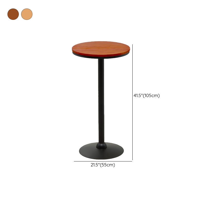 Industrial Style Bistro Bar Table Solid Wood Top Bar Table for Dining Room