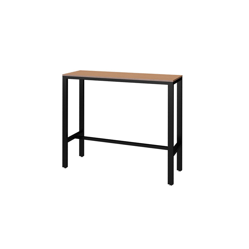 Manufactured Wood Bar Table Black Legs and Metal Base Bar Table
