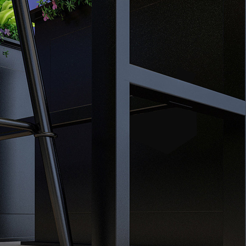 Manufactured Wood Bar Table Black Legs and Metal Base Bar Table