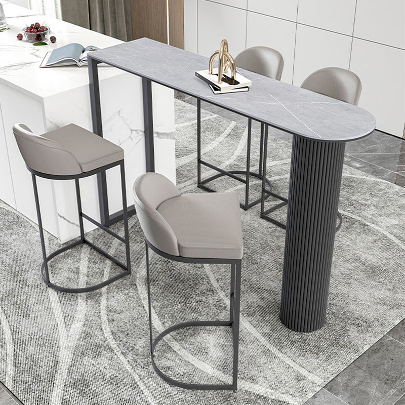 Stone Bar Table Specialty Contemporary Pub Table for Cafe and Breakroom