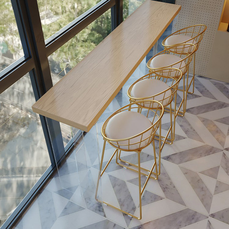 Glam Solid Wood Bar Table Tulip Dining Table for Kitchen Living Room