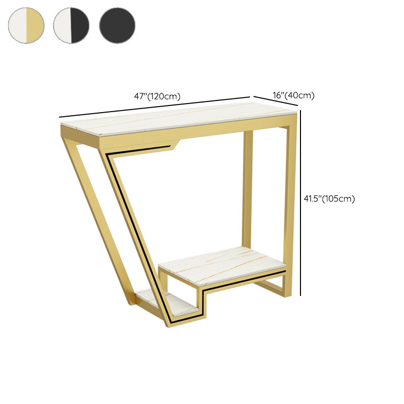 Modern Rectangle Bar Height Table Stone Bar Dining Table for Living Room