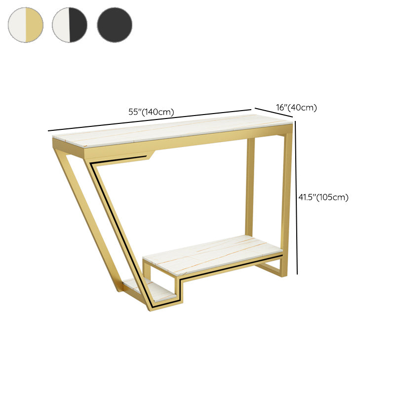 Modern Rectangle Bar Height Table Stone Bar Dining Table for Living Room
