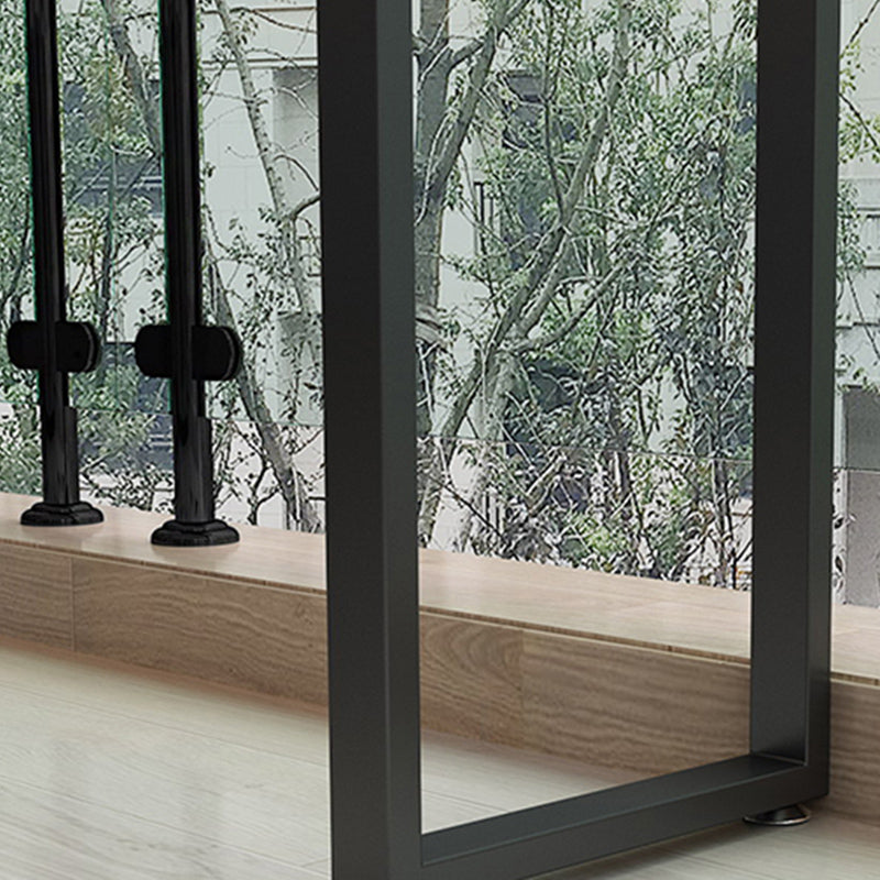 Industrial Double Pedestal Bar Dining Table Solid Wood Top Bar Table