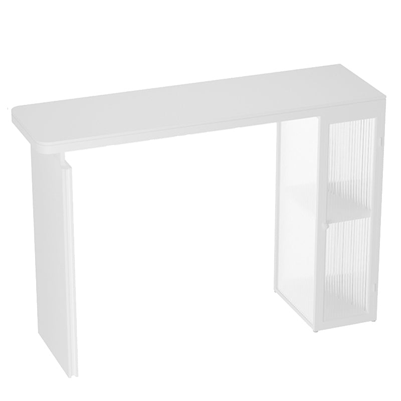 Rectangle White Stone Top Bar Dining Table Contemporary Bar Height Table