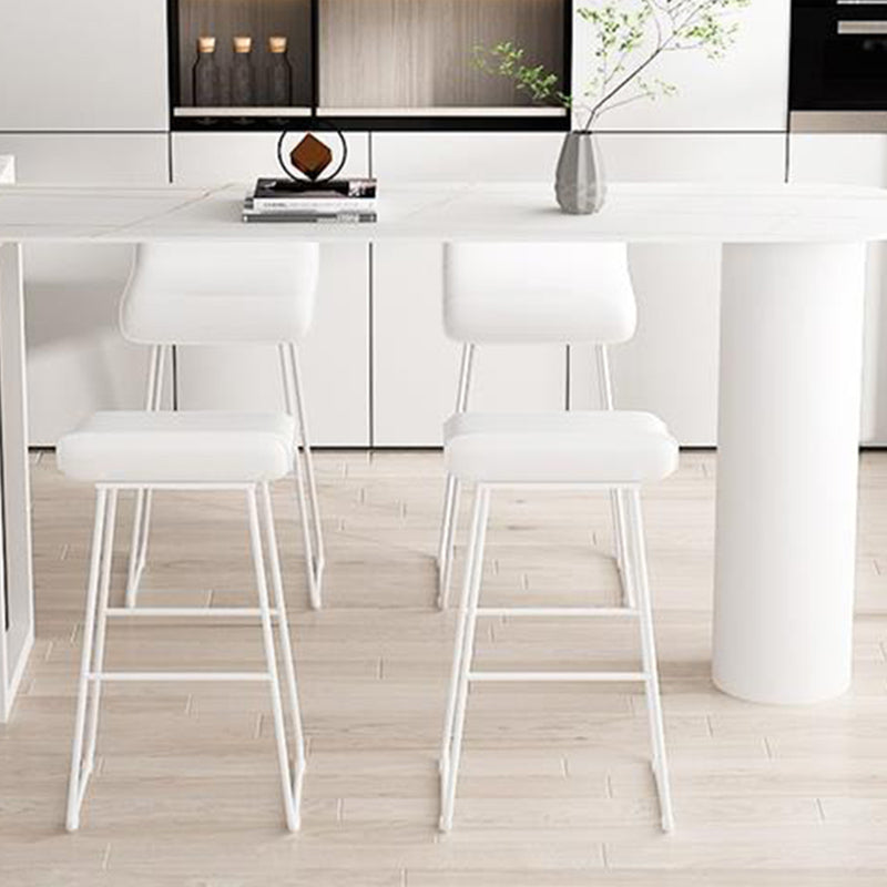 Industrial Stone Indoor Bar Height Table Double Pedestal Bar Dining Table