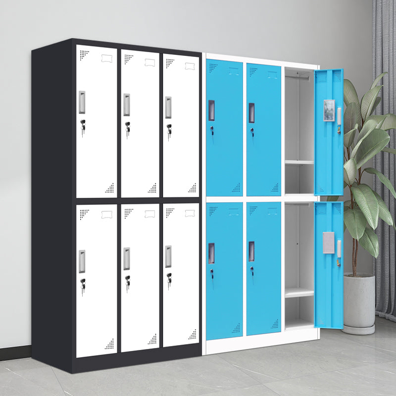 Modern Metal Hinged Door Storage Cabinet Matte Finish Cabinet for Home