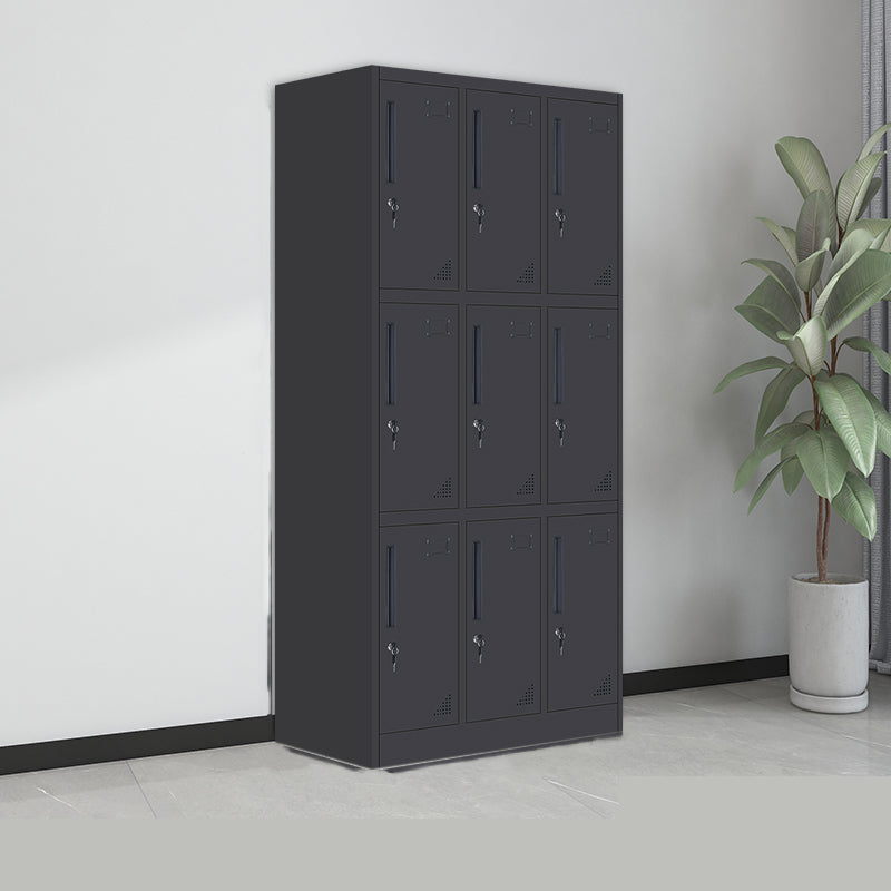 Modern Metal Hinged Door Storage Cabinet Matte Finish Cabinet for Home