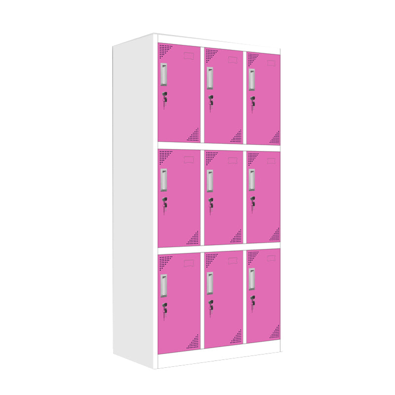 Modern Metal Hinged Door Storage Cabinet Matte Finish Cabinet for Home