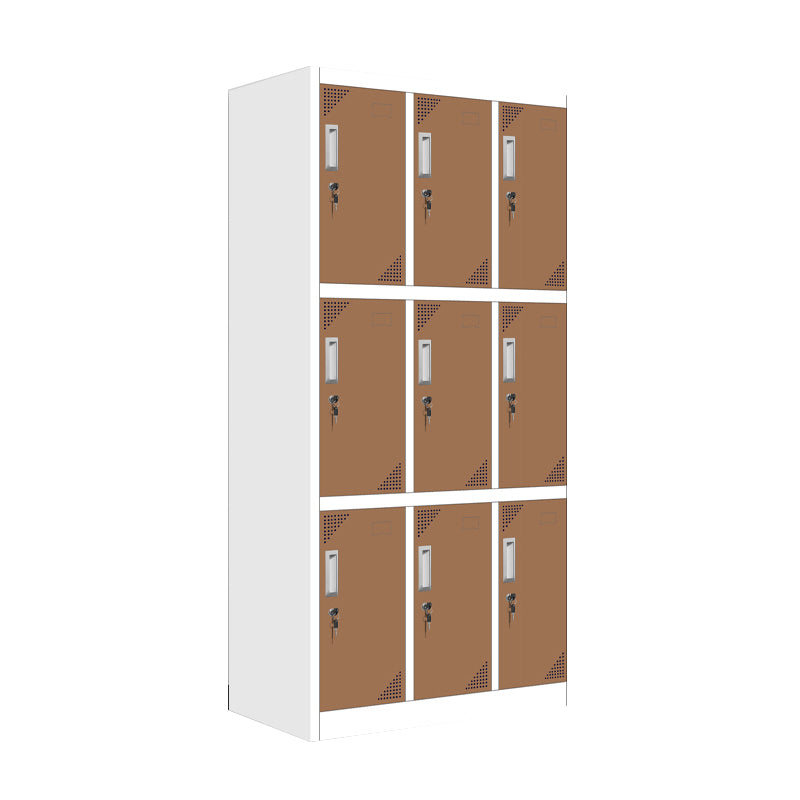 Modern Metal Hinged Door Storage Cabinet Matte Finish Cabinet for Home