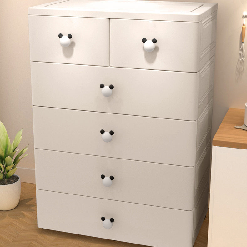 Plastic Non-Hanging Armoire with Drawers Contemporary Indoor Storage Cabinet