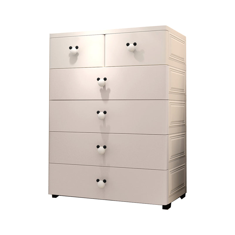 Plastic Non-Hanging Armoire with Drawers Contemporary Indoor Storage Cabinet