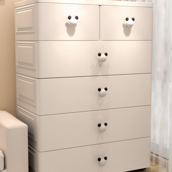 Plastic Non-Hanging Armoire with Drawers Contemporary Indoor Storage Cabinet