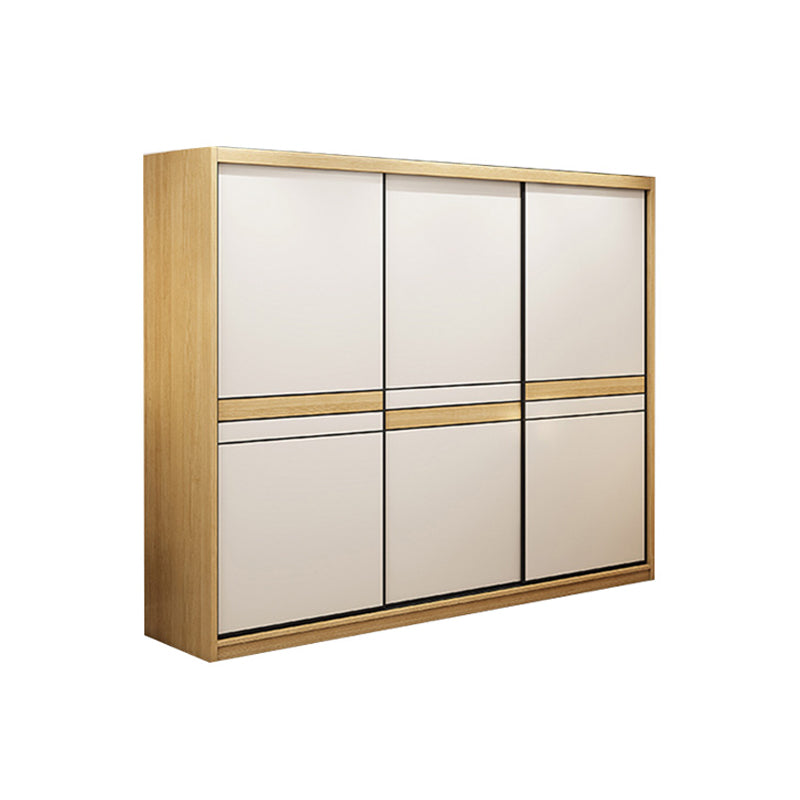 Engineered Wood Wardrobe Armoire with Garment Rod Modern Wardrobe Cabinet