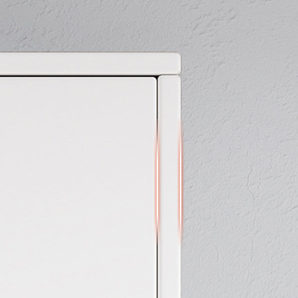 White Wardrobe Armoire with Shelves Engineered Wood Wardrobe Cabinet