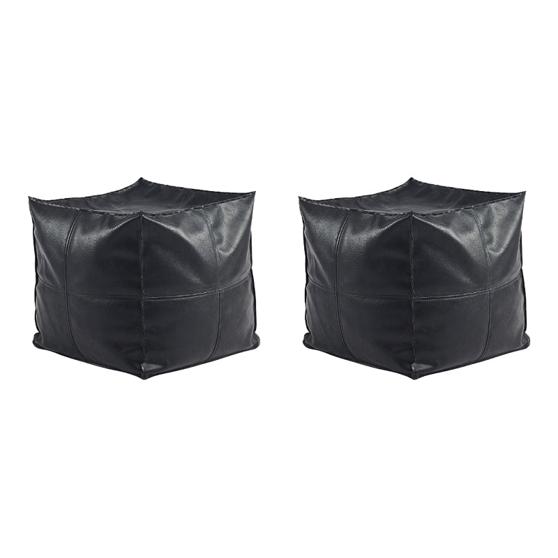 Modern Square Pouf Leather Water Resistant Pouf for Living Room