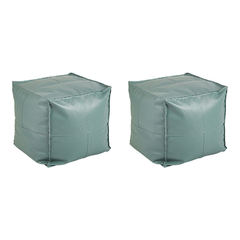 Modern Square Pouf Leather Water Resistant Pouf for Living Room
