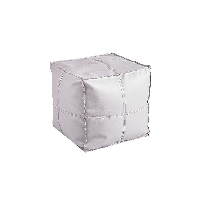 Modern Square Pouf Leather Water Resistant Pouf for Living Room