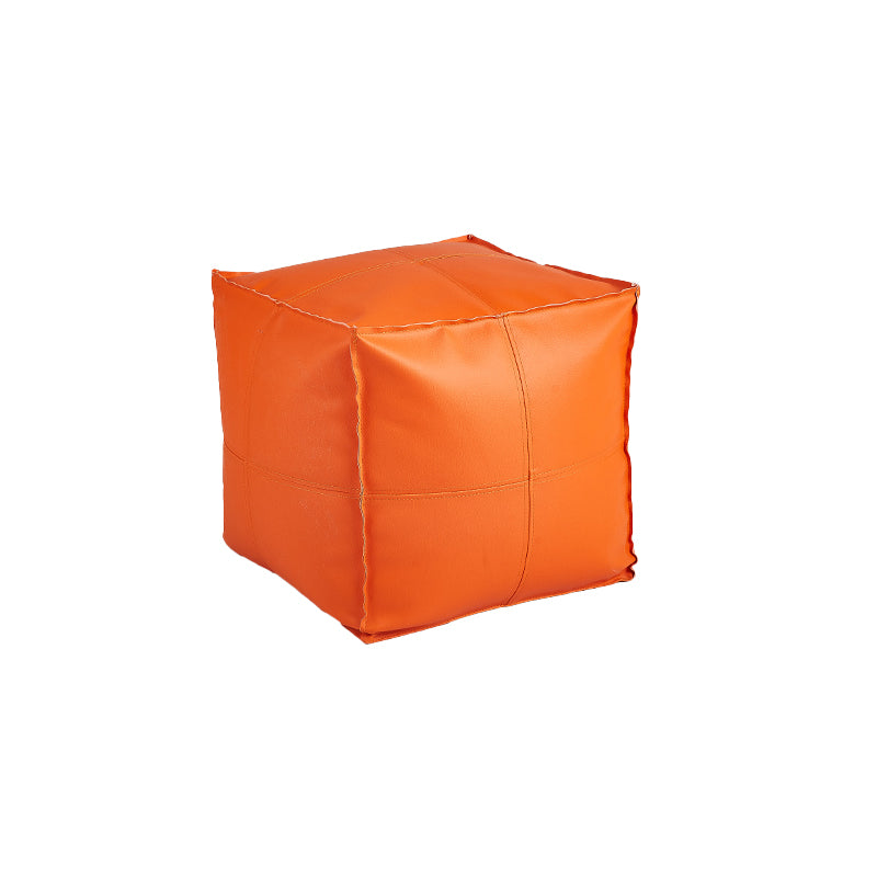 Modern Square Pouf Leather Water Resistant Pouf for Living Room