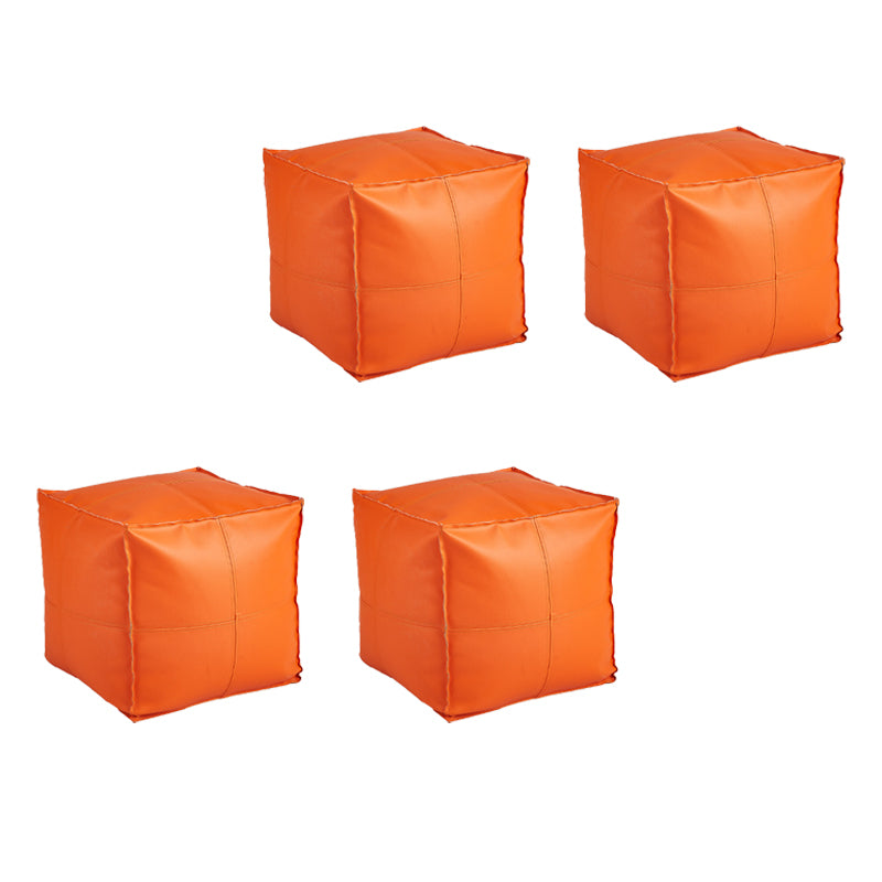 Modern Square Pouf Leather Water Resistant Pouf for Living Room