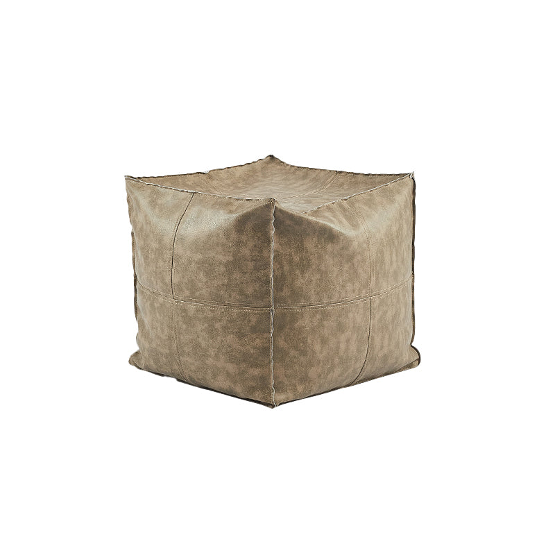 Modern Square Pouf Leather Water Resistant Pouf for Living Room